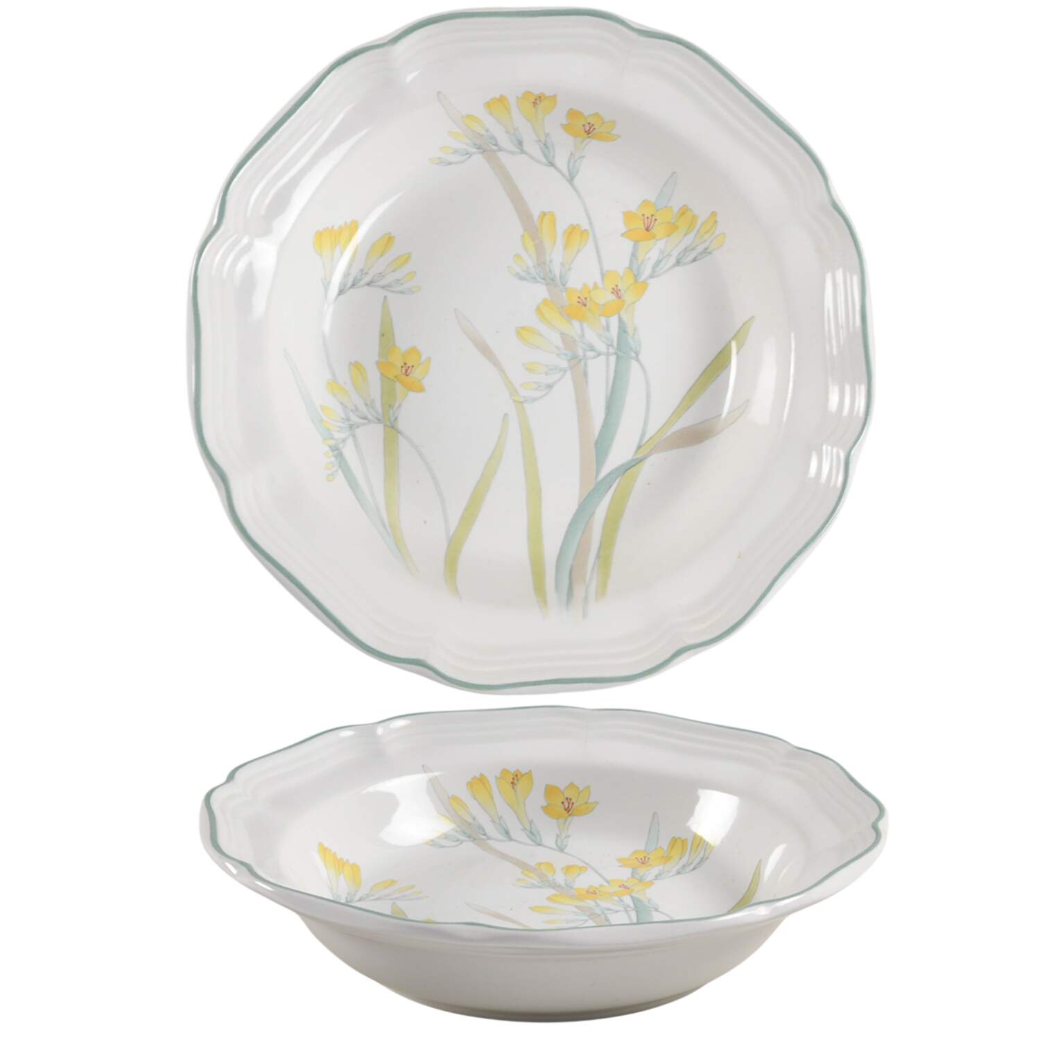 Freesia Rim Soup Bowl by Mikasa-1