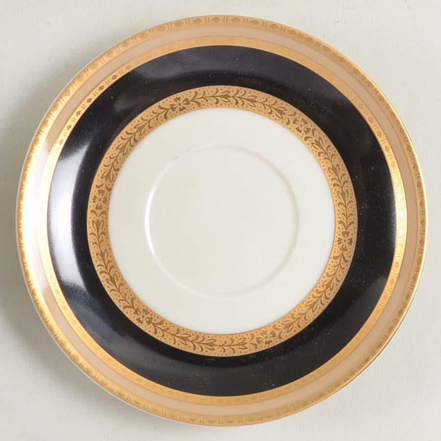 French Embassy Black Saucer by Mikasa-1
