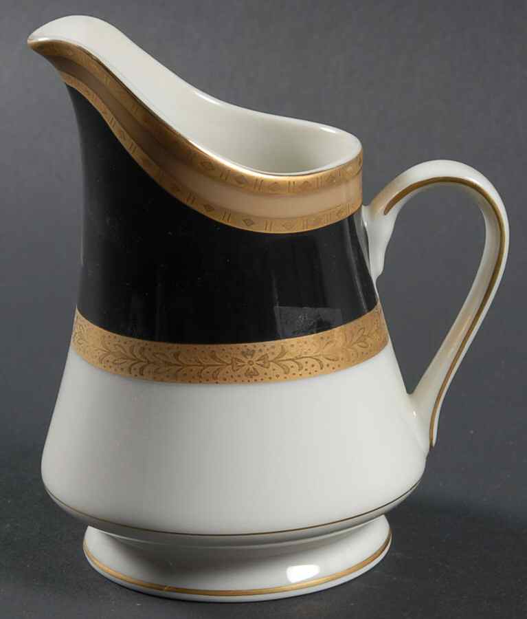 French Embassy Black Creamer by Mikasa-1