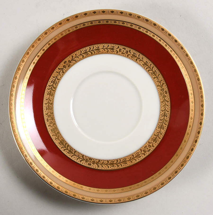French Embassy Red (L2829) Saucer by Mikasa-1