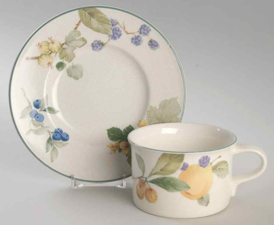 Fresh Fruit Flat Cup & Saucer Set by Mikasa-1
