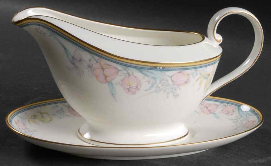 Friendship Garden Gravy Boat & Underplate by Mikasa-1