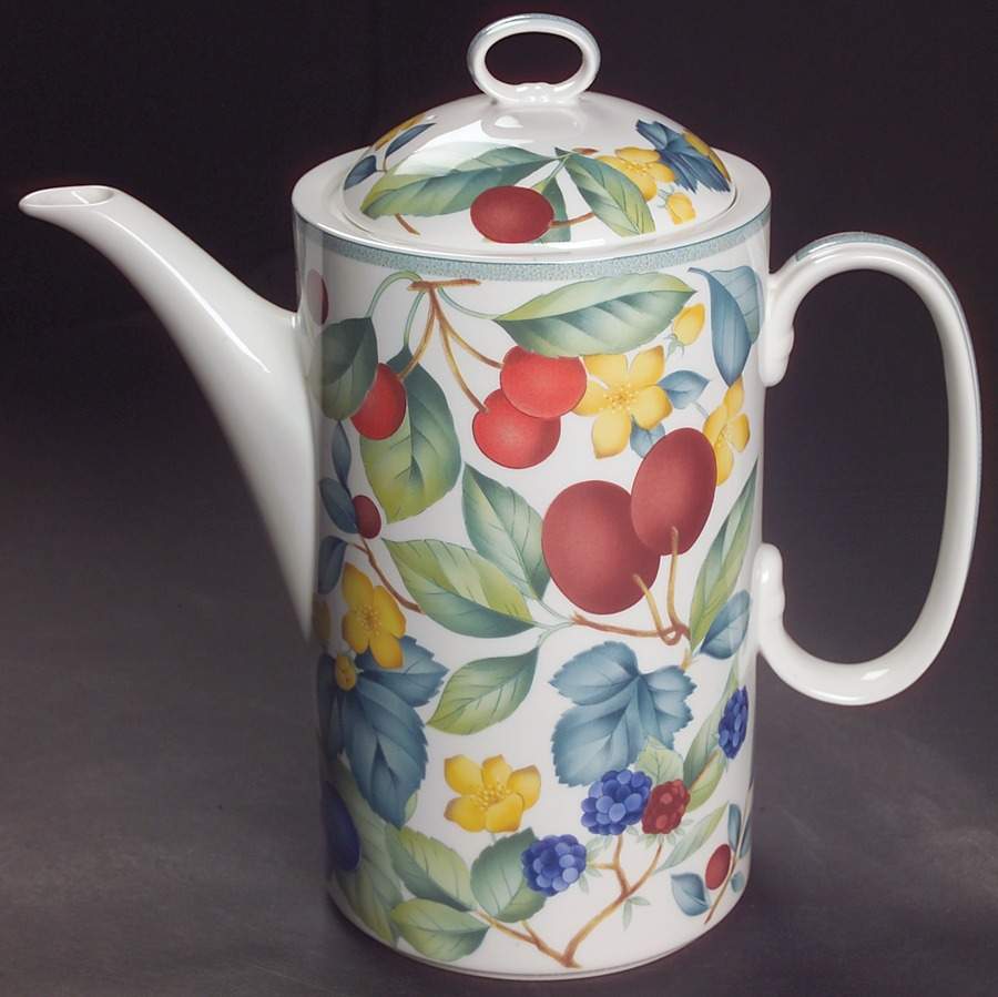 Fruit Grove Coffee Pot & Lid by Mikasa-1