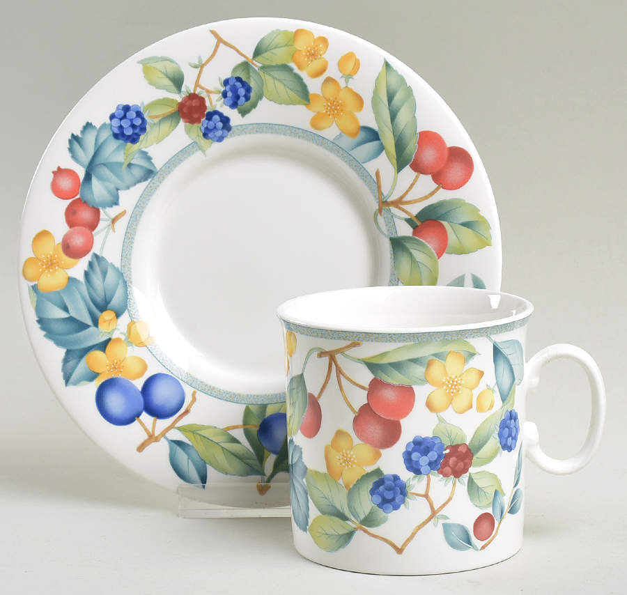 Fruit Grove Flat Cup & Saucer Set by Mikasa-1