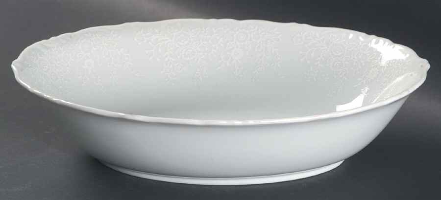 French Lace 10" Oval Vegetable Bowl by Mikasa-1