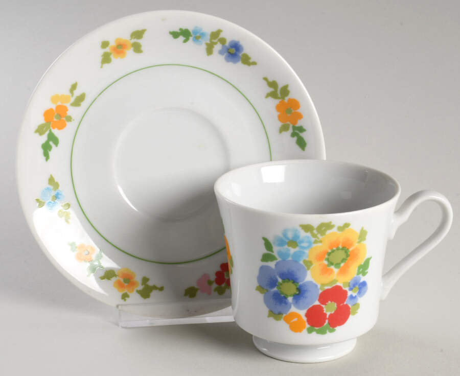 Frolic Footed Cup & Saucer Set by Mikasa-1