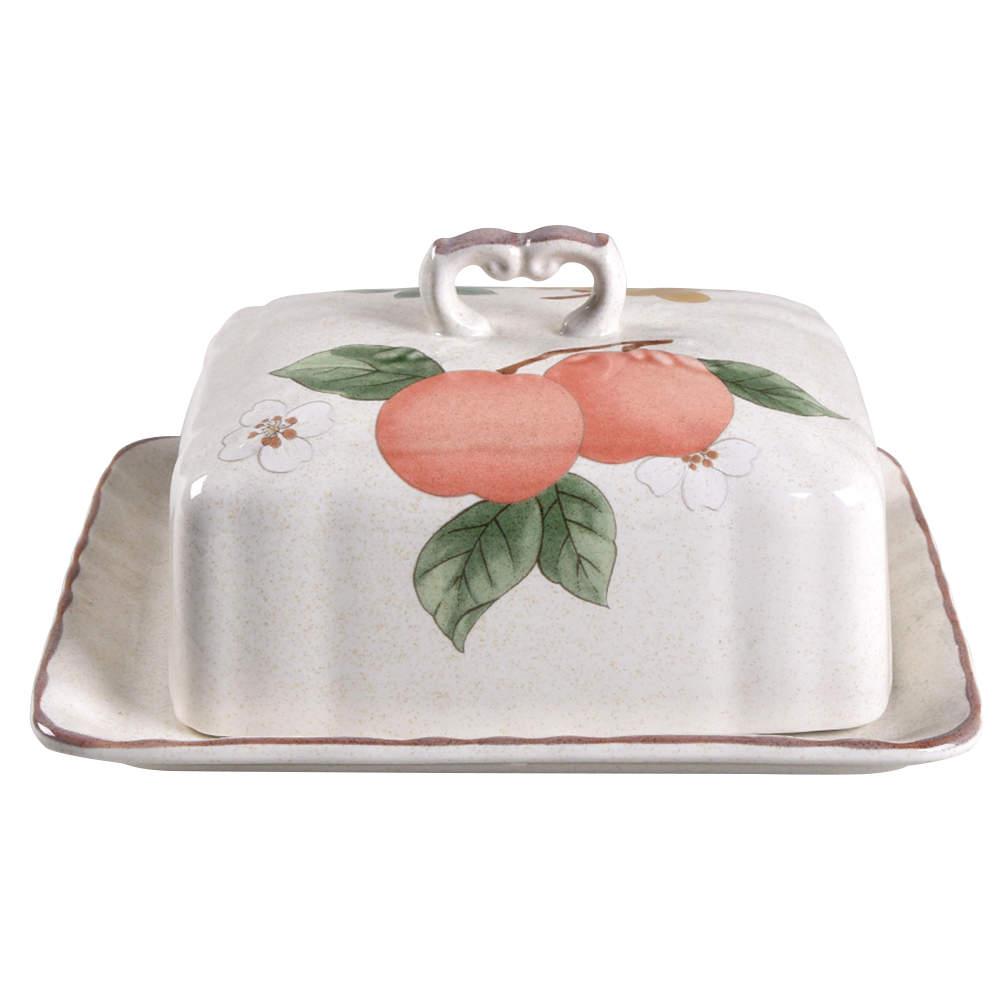 Fruit Panorama Rectangular Covered Butter by Mikasa-1