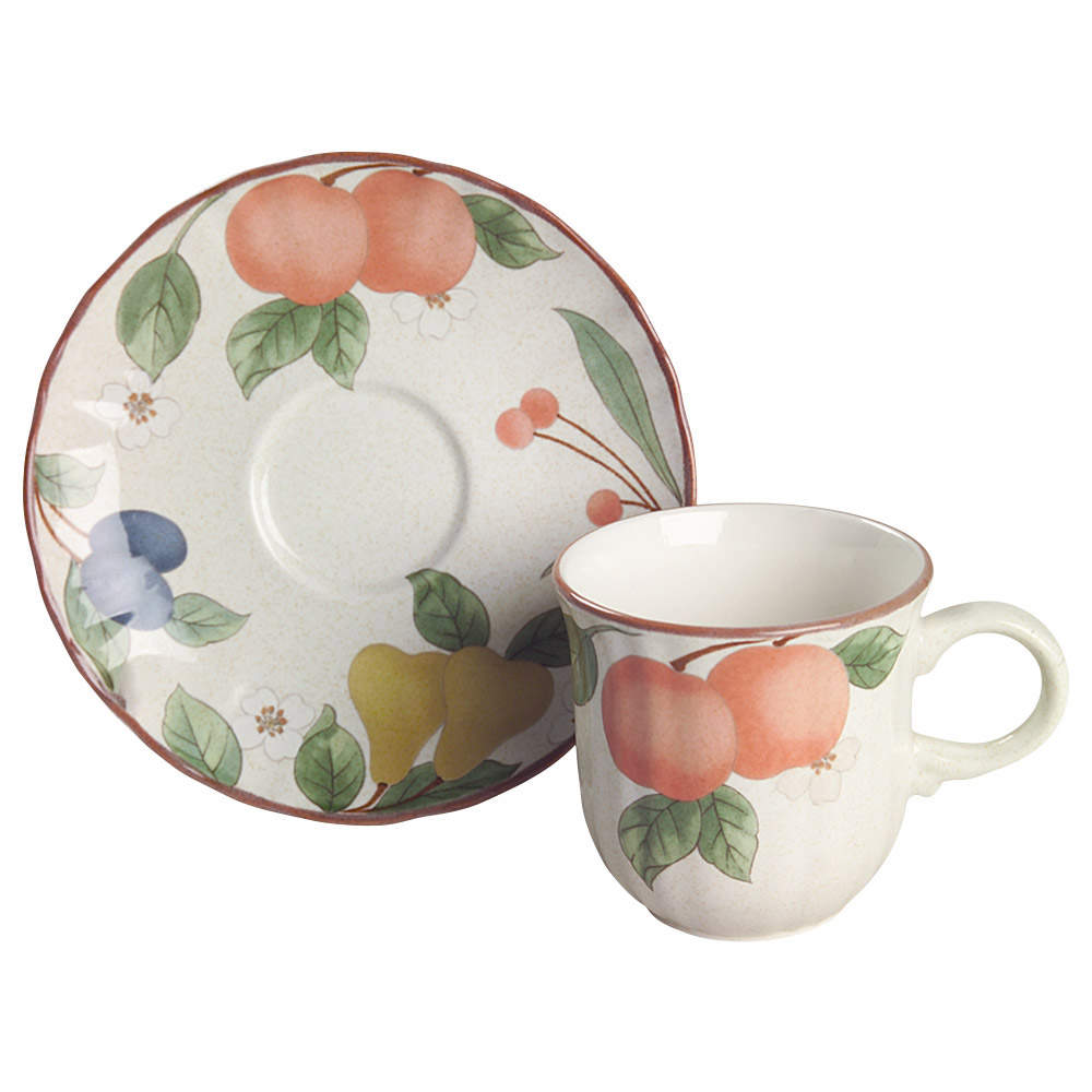 Fruit Panorama Flat Demitasse Cup & Saucer Set by Mikasa-1
