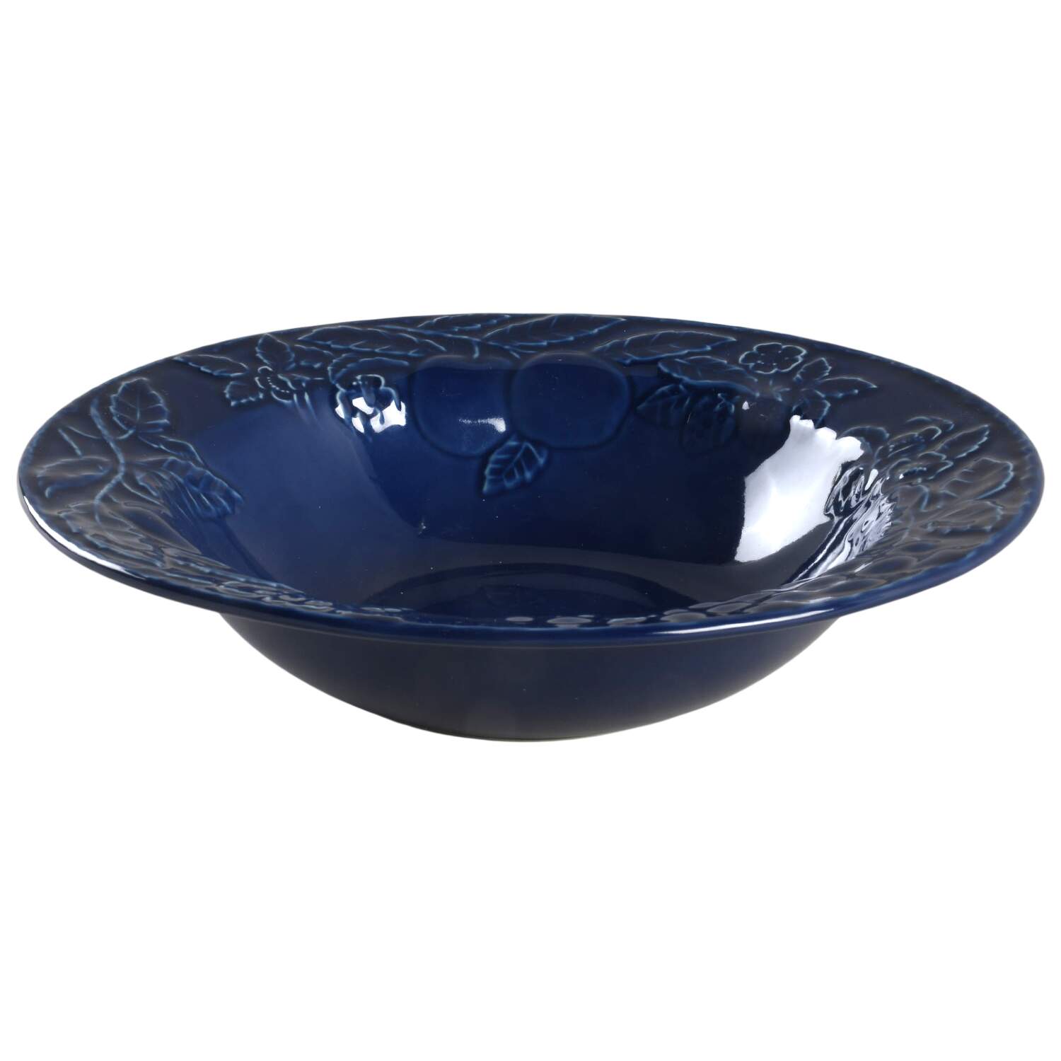 Fruit Promenade Blue 9" Round Vegetable Bowl by Mikasa-1