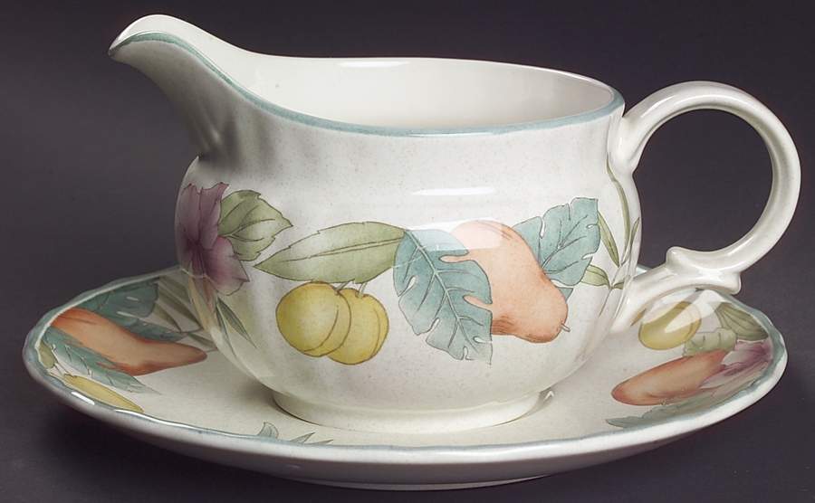 Fruitage Gravy Boat & Underplate by Mikasa-1