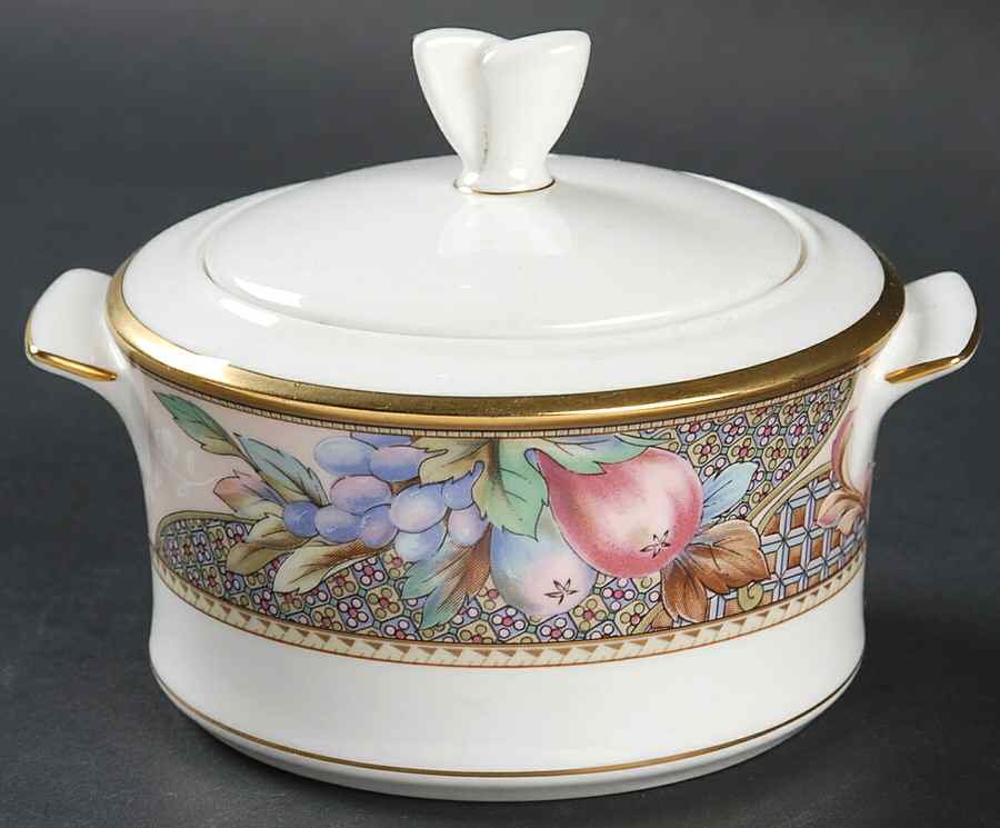 Fruitera Sugar Bowl & Lid by Mikasa-1