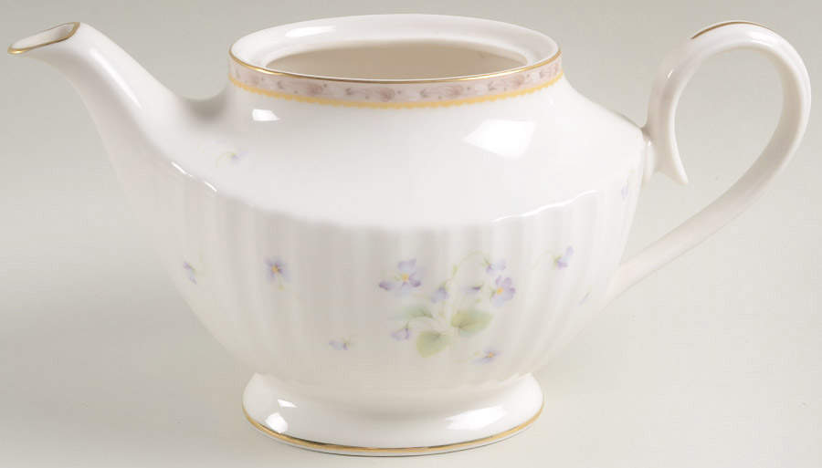 French Violets Teapot No Lid by Mikasa-1