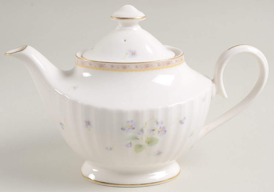 French Violets Teapot & Lid by Mikasa-1