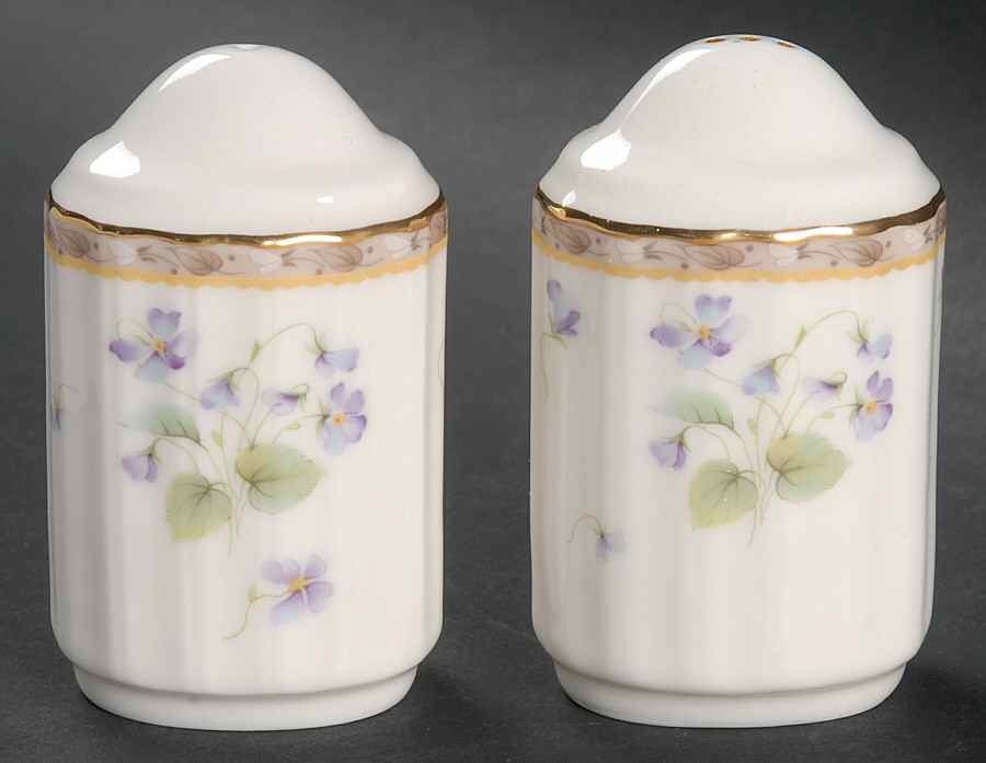 French Violets Salt & Pepper Set by Mikasa-1