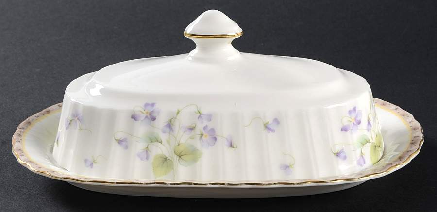 French Violets 1/4 Lb Covered Butter by Mikasa-1