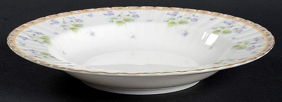 French Violets Large Rim Soup Bowl by Mikasa-1