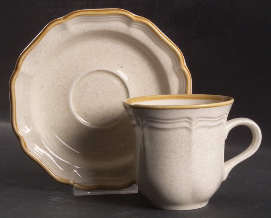Garden Club Flat Cup & Saucer Set by Mikasa-1