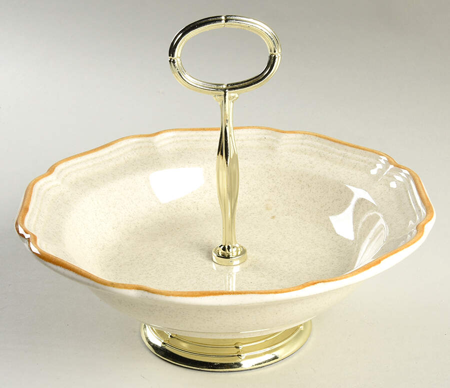 Garden Club 6"-7" Handled Footed Nut Dish HC by Mikasa-1