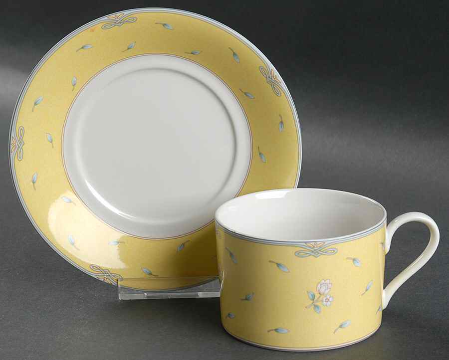 Garden Chintz Saffron Flat Cup & Saucer Set by Mikasa-1