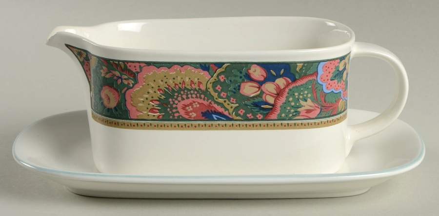 Garden Frenzy Gravy Boat & Underplate by Mikasa-1