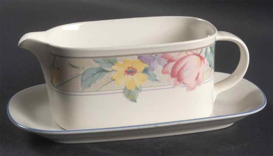 Garden Gallery Gravy Boat & Underplate (Relish/Butter) by Mikasa-1