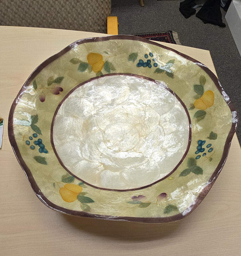 Garden Harvest 16" Round Capiz/Kappa Shell Bowl by Mikasa-1