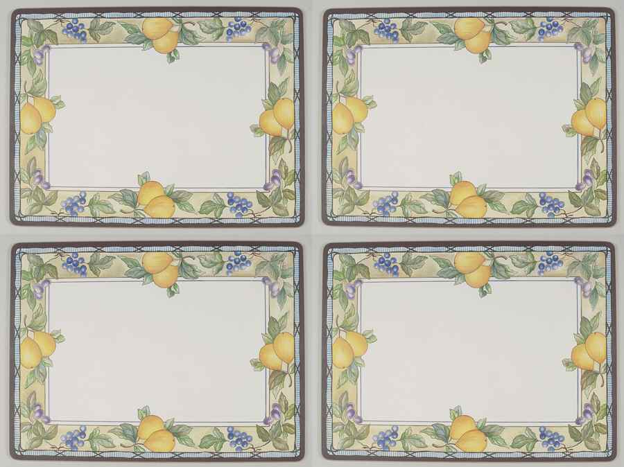 Garden Harvest Corkboard Placemat - Set of 4 by Mikasa-1