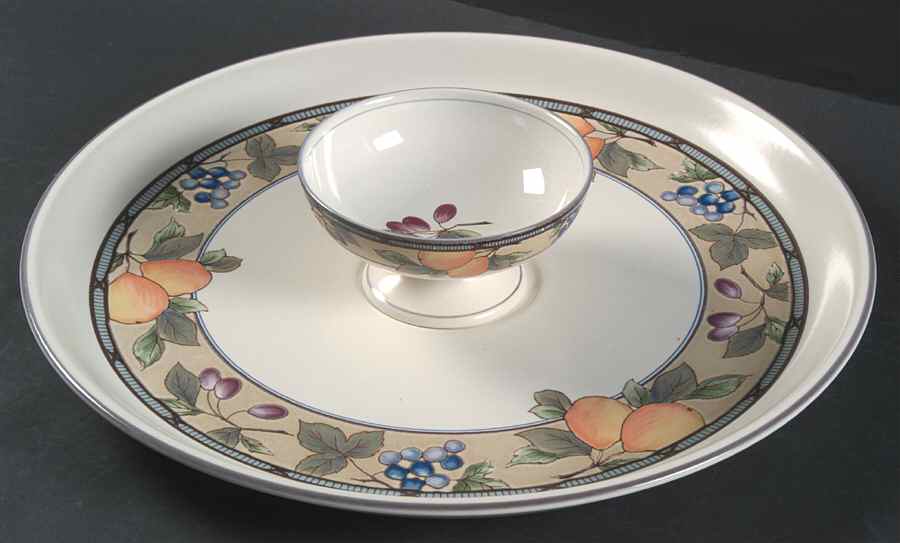 Garden Harvest 2 Pc Chip & Dip Set (Uses the Crudite Dip/Sherbet) by Mikasa-1