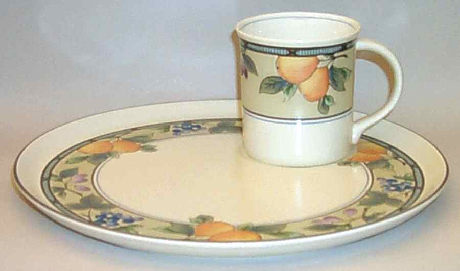 Garden Harvest Snack Plate & Mug Set by Mikasa-1