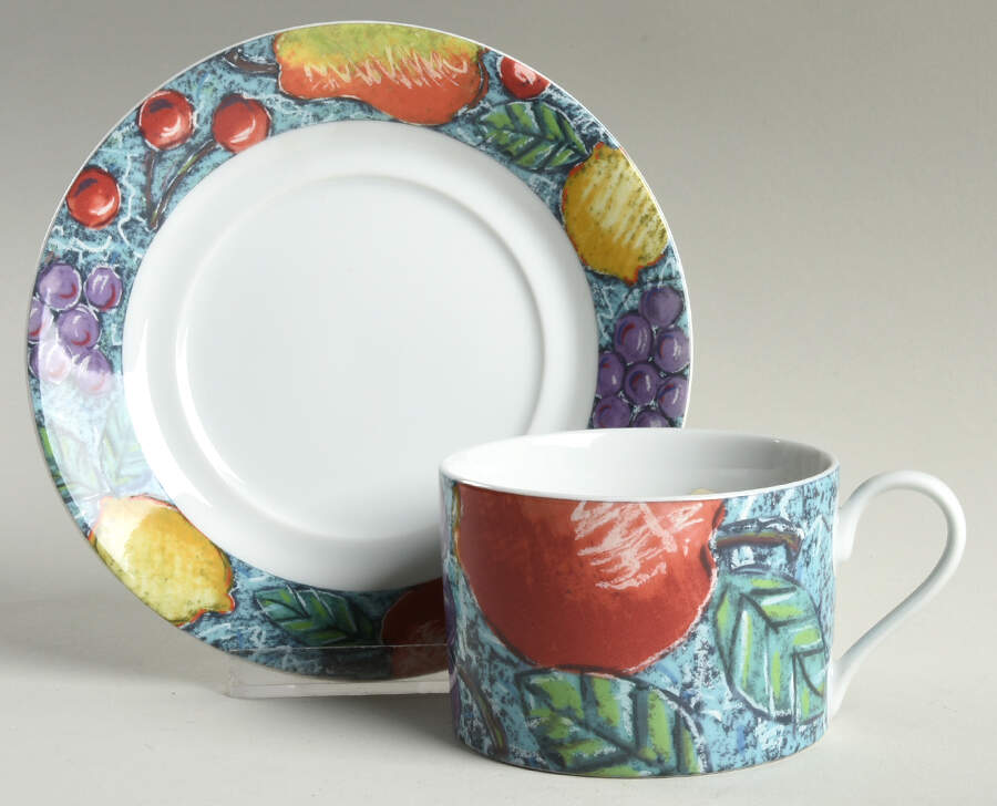 Garden Jewels Flat Cup & Saucer Set by Mikasa-1