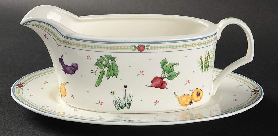 Garden Lane Gravy Boat & Underplate by Mikasa-1