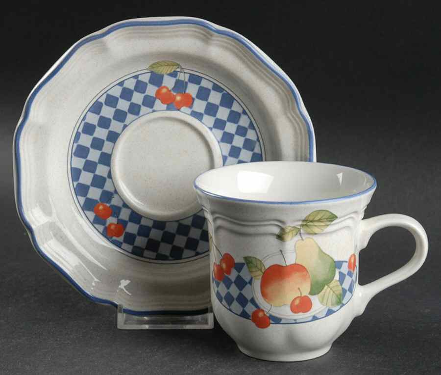 Garden Party Flat Cup & Saucer Set by Mikasa-1