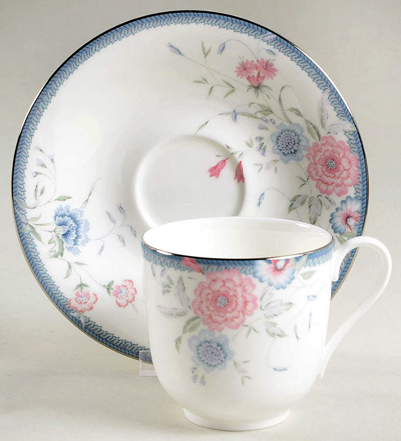 Gardenview Flat Cup & Saucer Set by Mikasa-1
