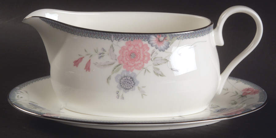 Gardenview Gravy Boat & Underplate by Mikasa-1