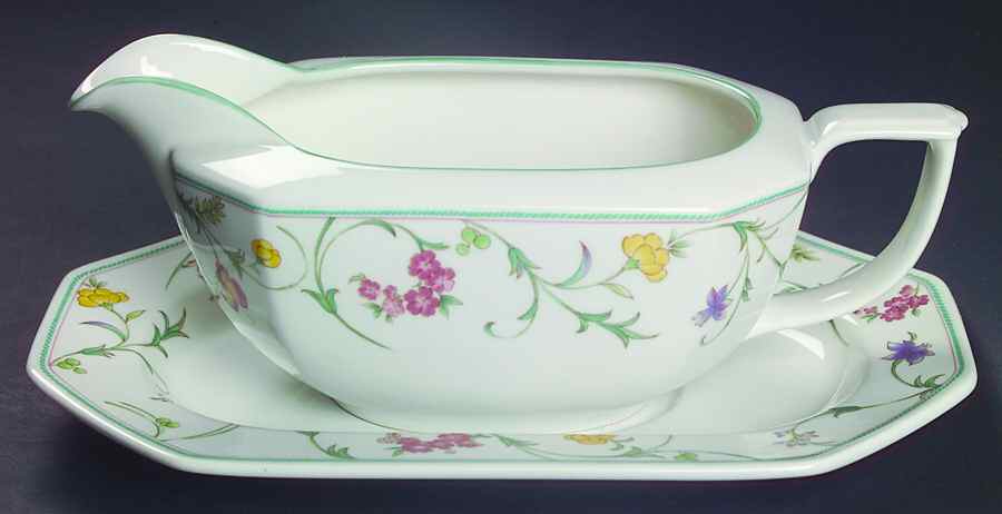 Gardinella Gravy Boat & Underplate by Mikasa-1