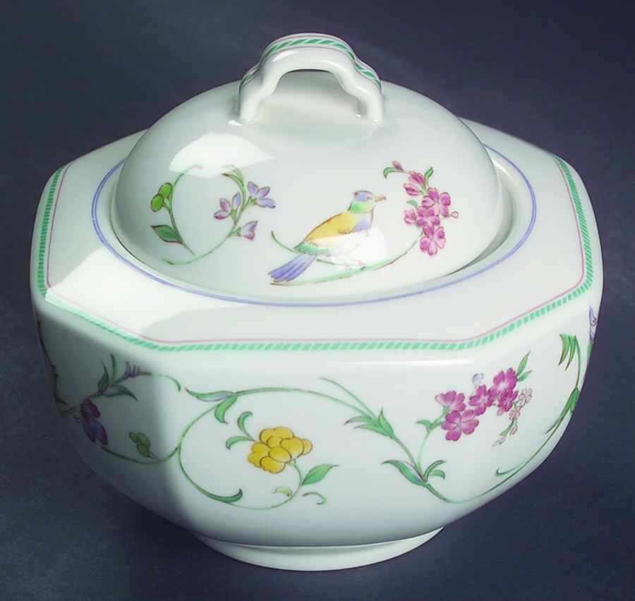 Gardinella Sugar Bowl & Lid by Mikasa-1