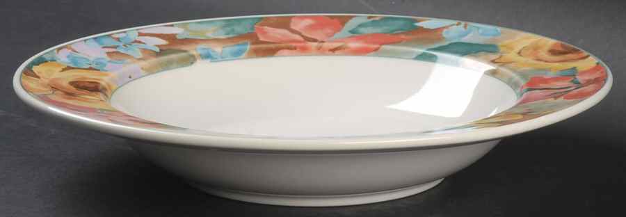 Garden Rhapsody Large Rim Soup Bowl by Mikasa-1