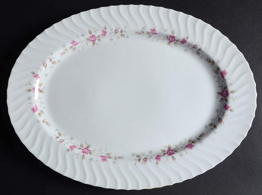 Garland Rose 16" Oval Serving Platter by Mikasa-1