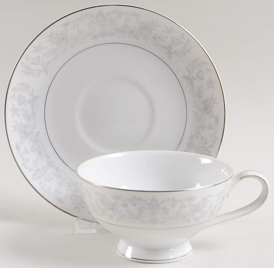 Gaynor Footed Cup & Saucer Set by Mikasa-1