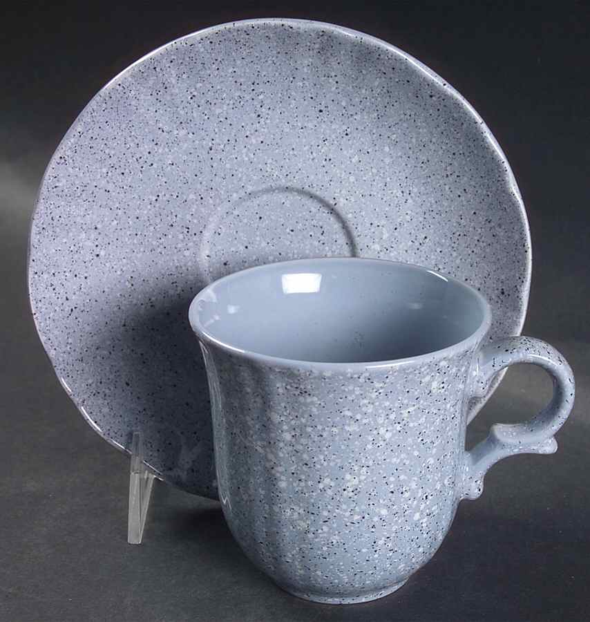 Gemtone Blue Flat Cup & Saucer Set by Mikasa-1