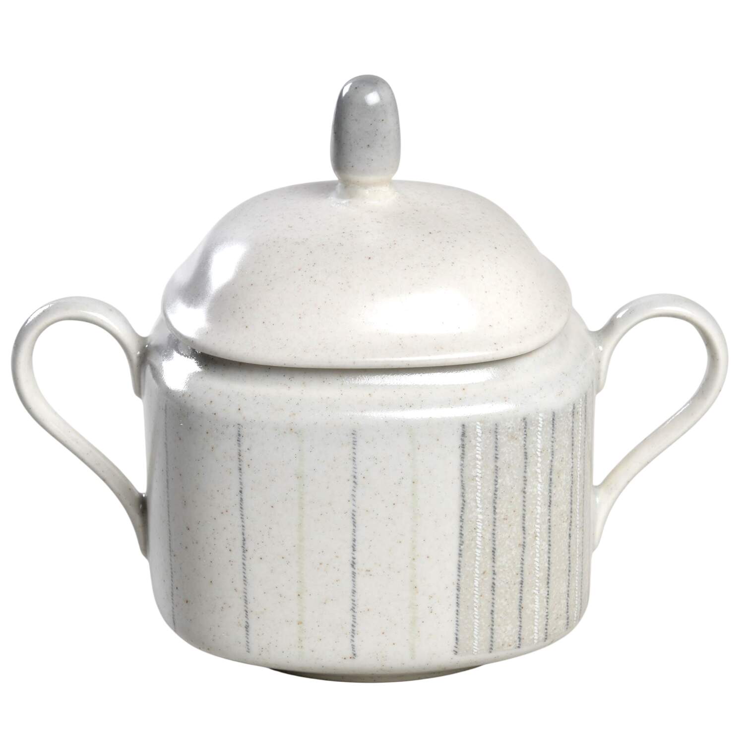 Gentry Grey Sugar Bowl & Lid by Mikasa-1