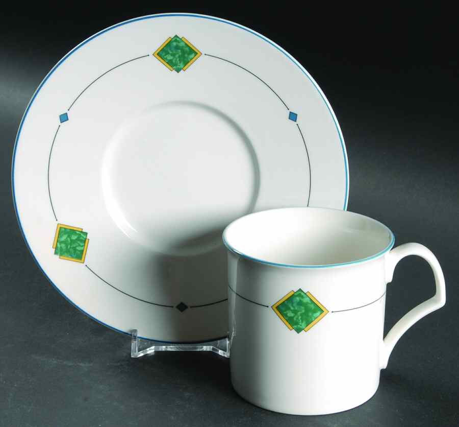 Gemini Flat Cup & Saucer Set by Mikasa-1