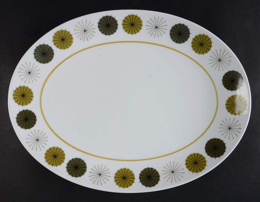 Gemini 14" Oval Serving Platter by Mikasa-1
