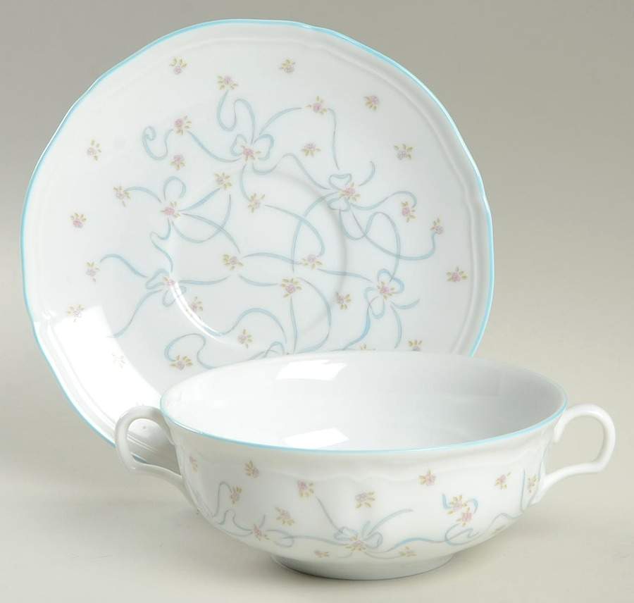 Gigi Flat Cream Soup Bowl & Saucer Set by Mikasa-1