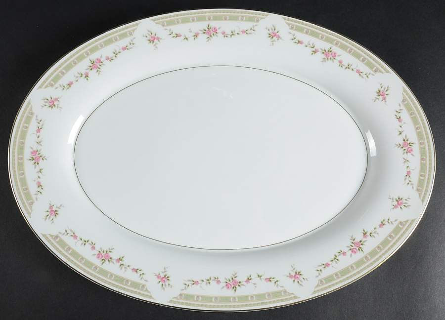 Gloria (5763, Fine China) 16" Oval Serving Platter by Mikasa-1