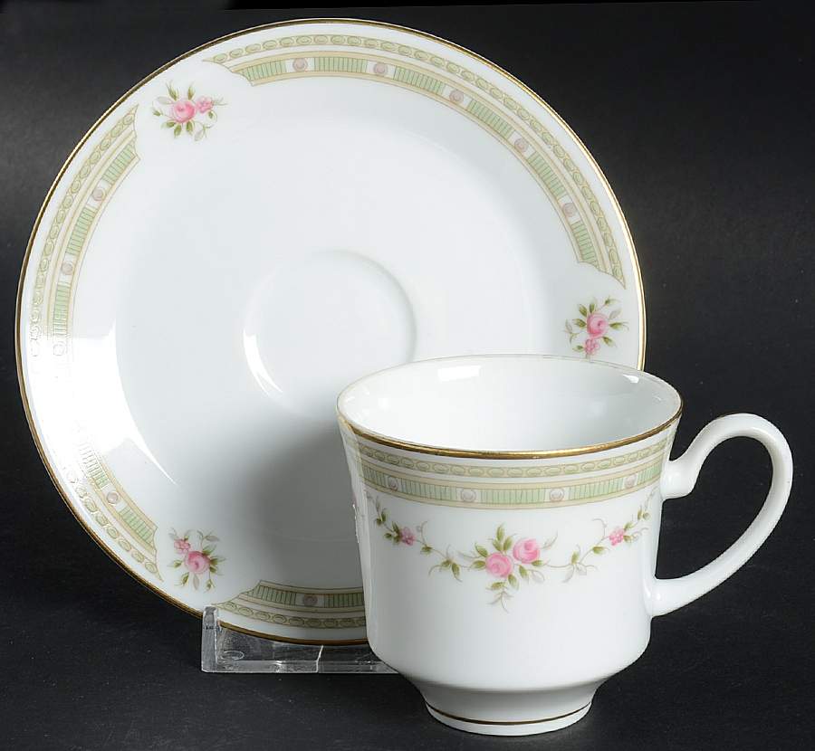Gloria (5763, Fine China) Footed Demitasse Cup & Saucer Set by Mikasa-1