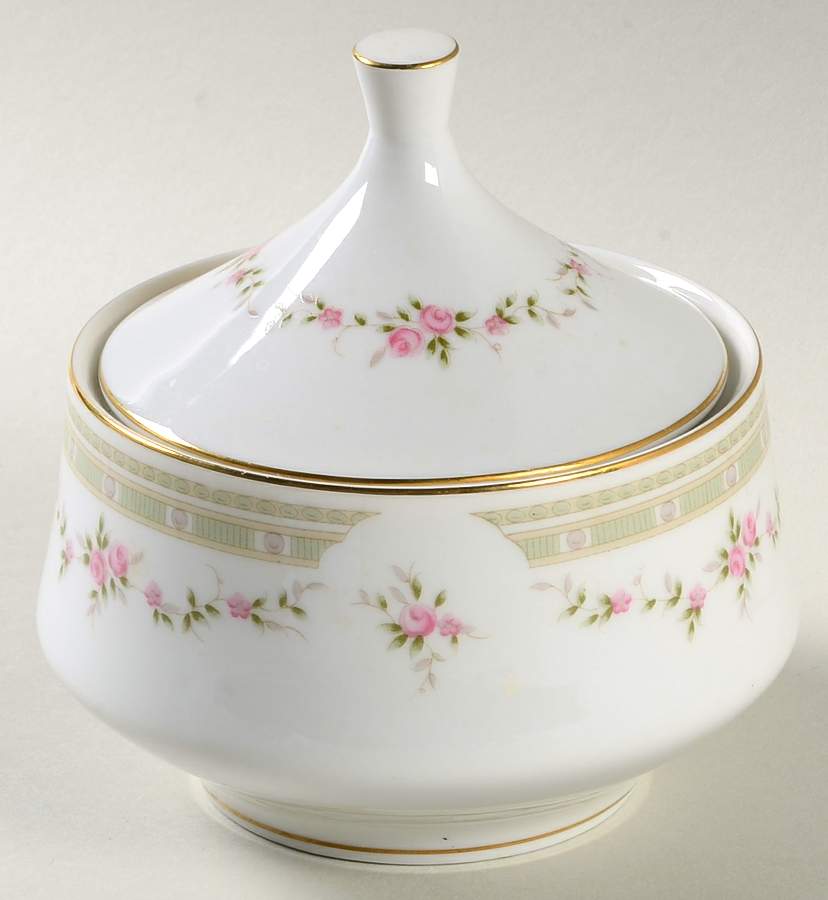 Gloria (5763, Fine China) Sugar Bowl & Lid by Mikasa-1