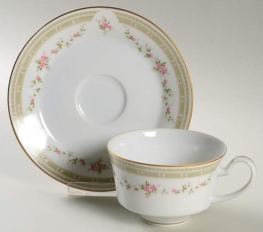 Gloria (5763, Fine China) Flat Cup & Saucer Set by Mikasa-1
