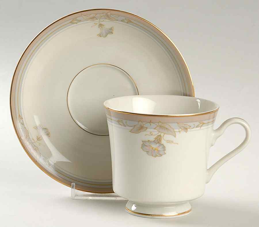 Gloria (L5505, Grand Ivory) Footed Cup & Saucer Set by Mikasa-1
