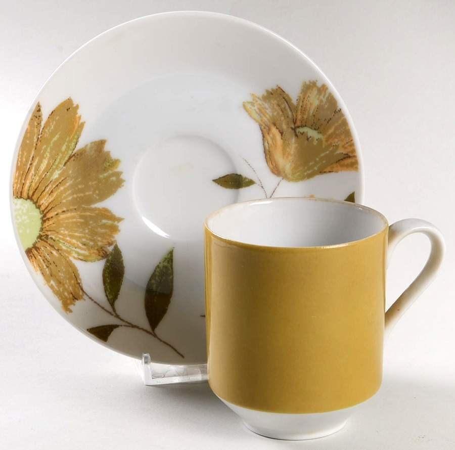 Golden Berry Flat Cup & Saucer Set by Mikasa-1